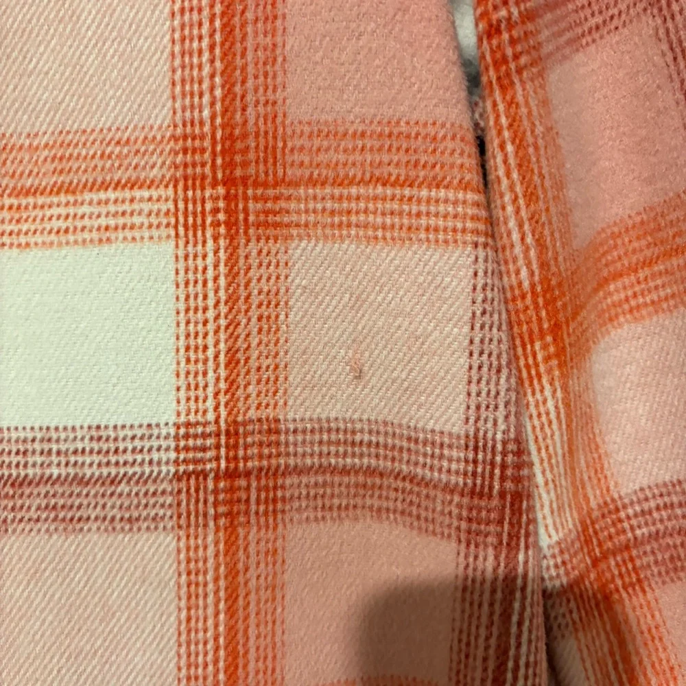 Old Navy‎ Oversized Tunic Shacket Plaid pink orange Girls Size XL